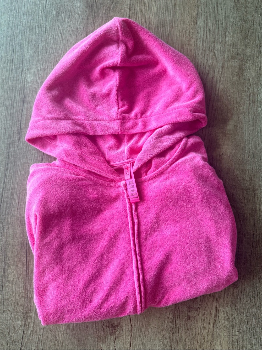 Women’s SKIMS Pink TerryCloth Zip Up Jacket